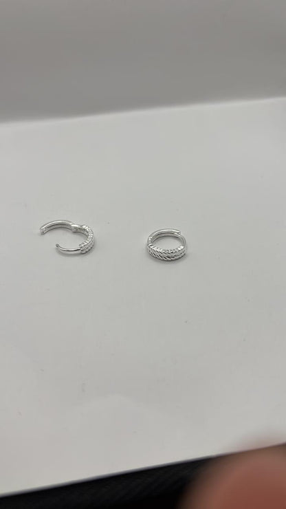 Brinco de prata 925 - Argola click