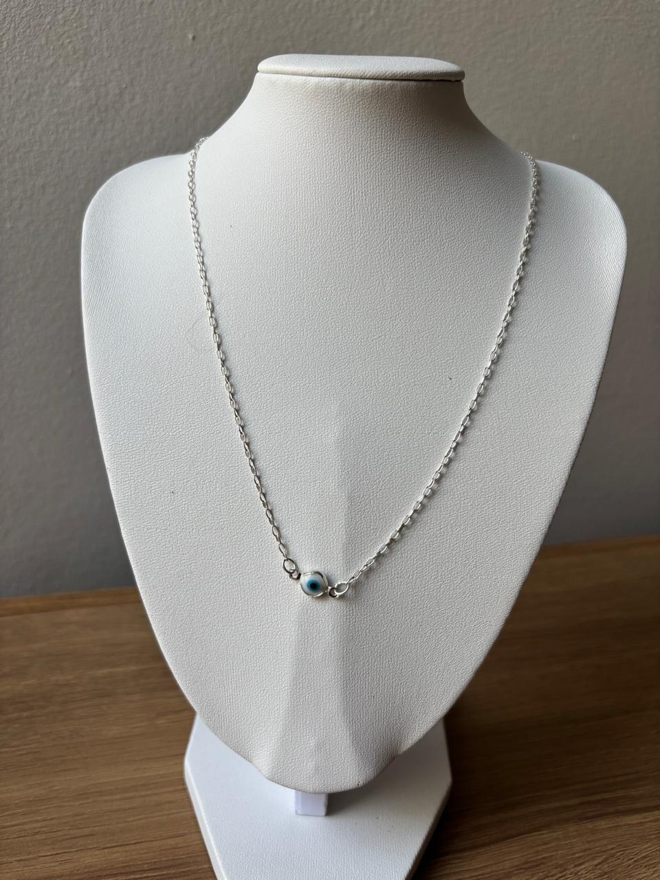 Colar de Prata 925 - Colar Olho Grego