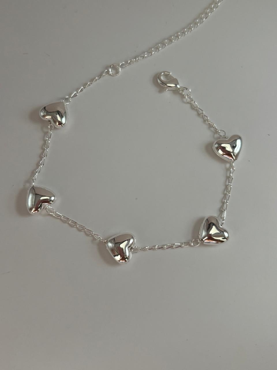 Pulseira de Prata 925 - Ello Português c/Coração