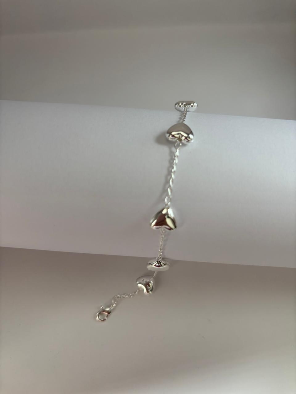 Pulseira de Prata 925 - Ello Português c/Coração