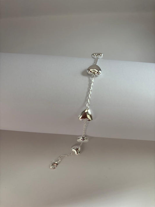 Pulseira de Prata 925 - Ello Português c/Coração