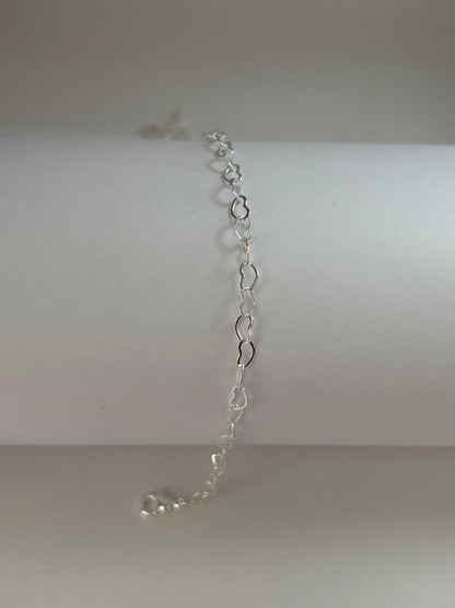 Pulseira de Prata 925 - Coração