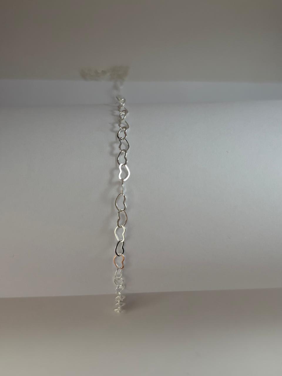 Pulseira de Prata 925 - Coração