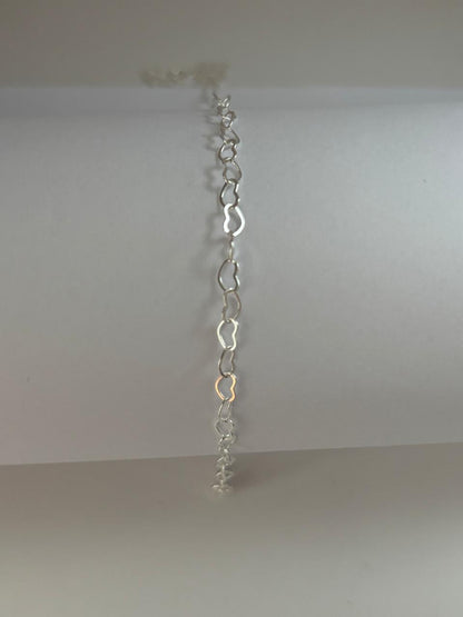 Pulseira de Prata 925 - Coração