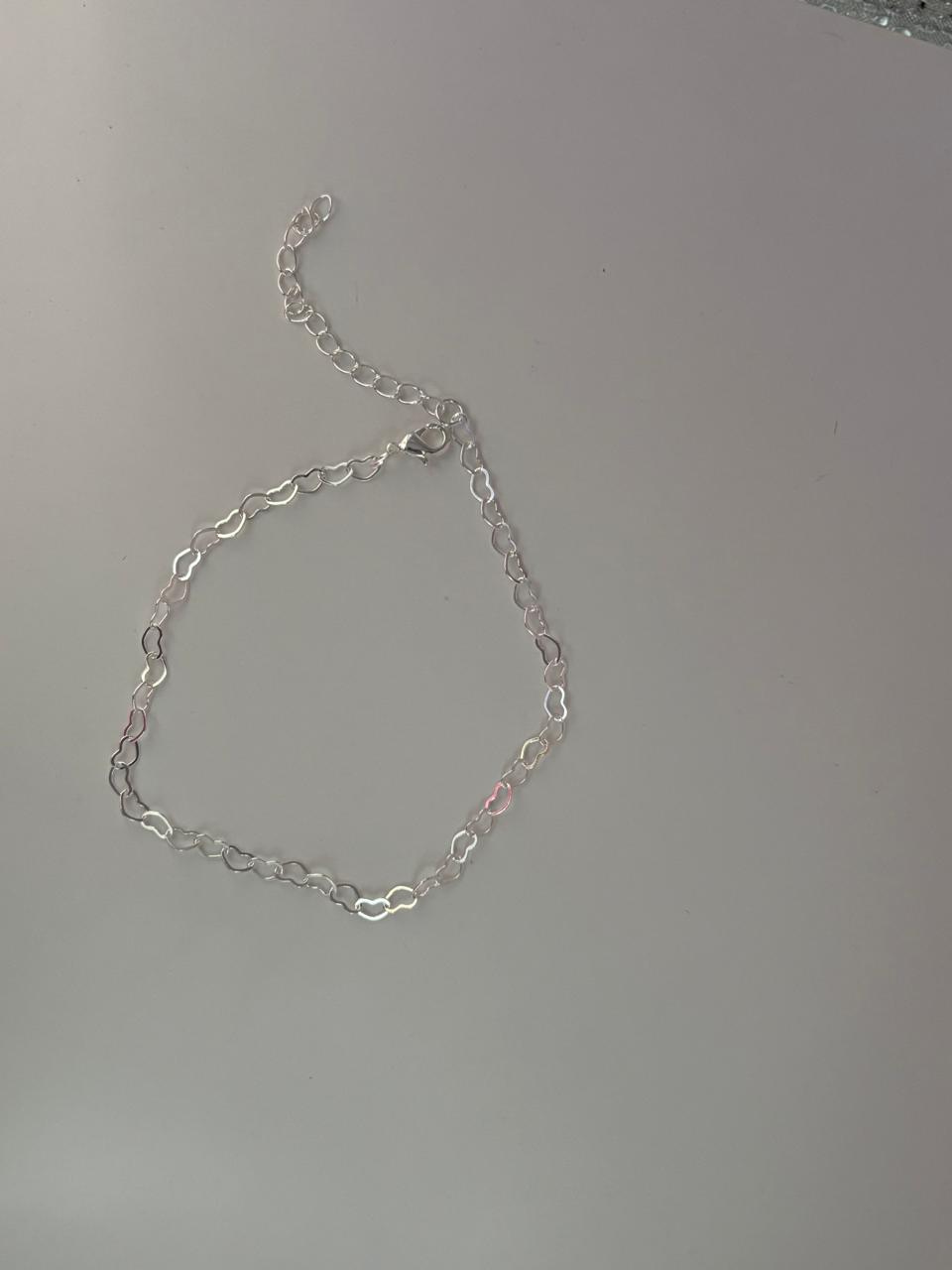 Pulseira de Prata 925 - Coração